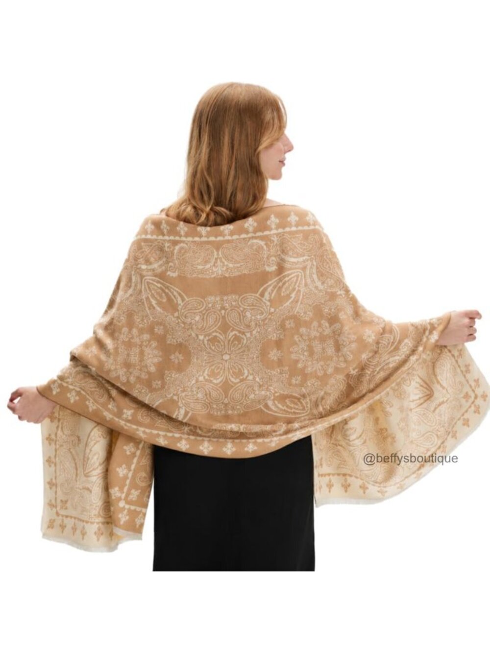 Reversible Paisley Pashmina Shawl Wrap Jacquard Stole Wedding Evening